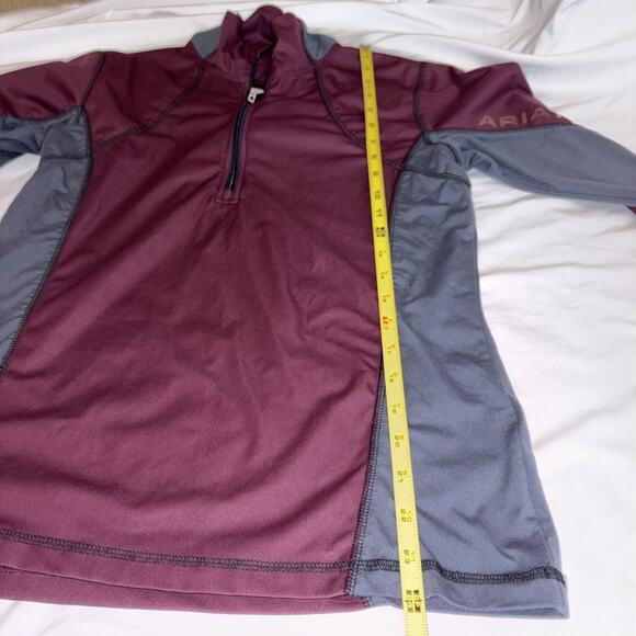 Ariat TEK Sunstopper 3.0 1/4 Zip Baselayer Burgundy & Grey Women’s Size SMALL - Picture 10 of 10